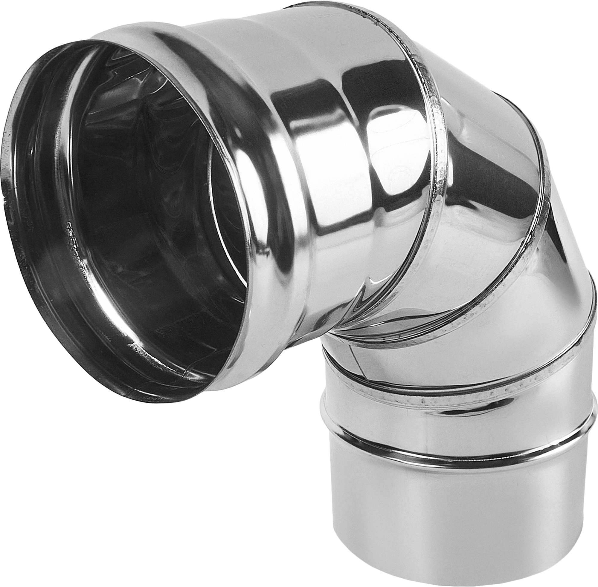 Изображение товара Отвод для дымохода D110 255x255 мм из нержавеющей стали 4 секции