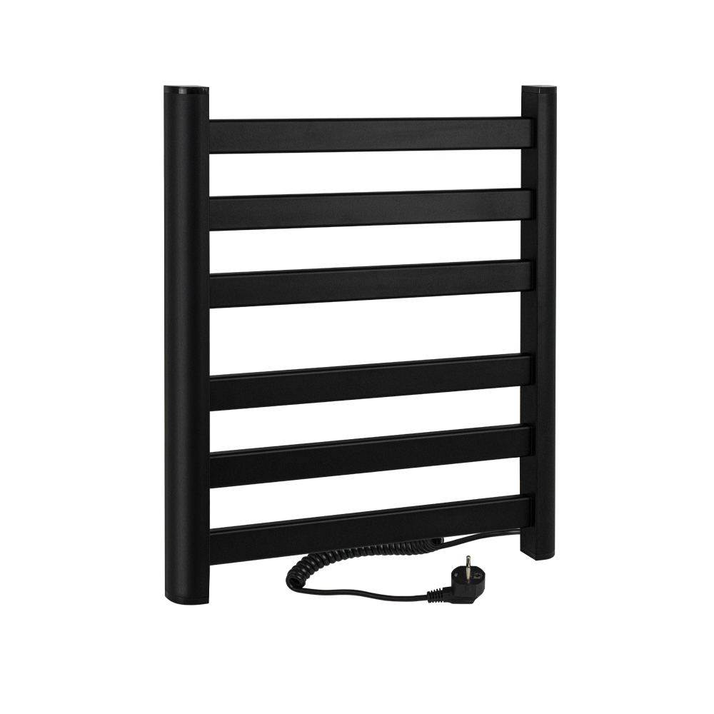 Изображение товара Полотенцесушитель электрический Brimix 08071B 500x600 мм 80 Вт Н-образный цвет черный