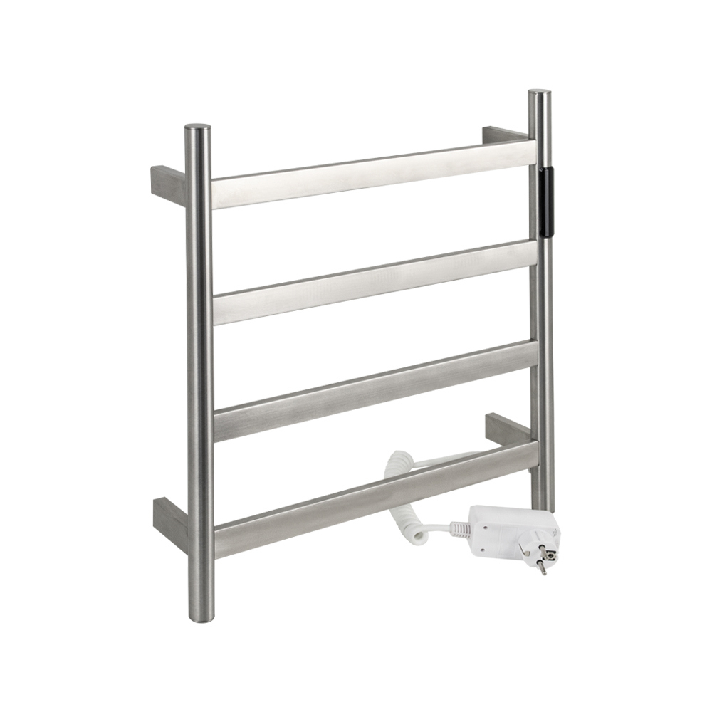 Изображение товара Электрический полотенцесушитель Kraftte 44043 475x505 мм 75 Вт с терморегулятором хром матовый