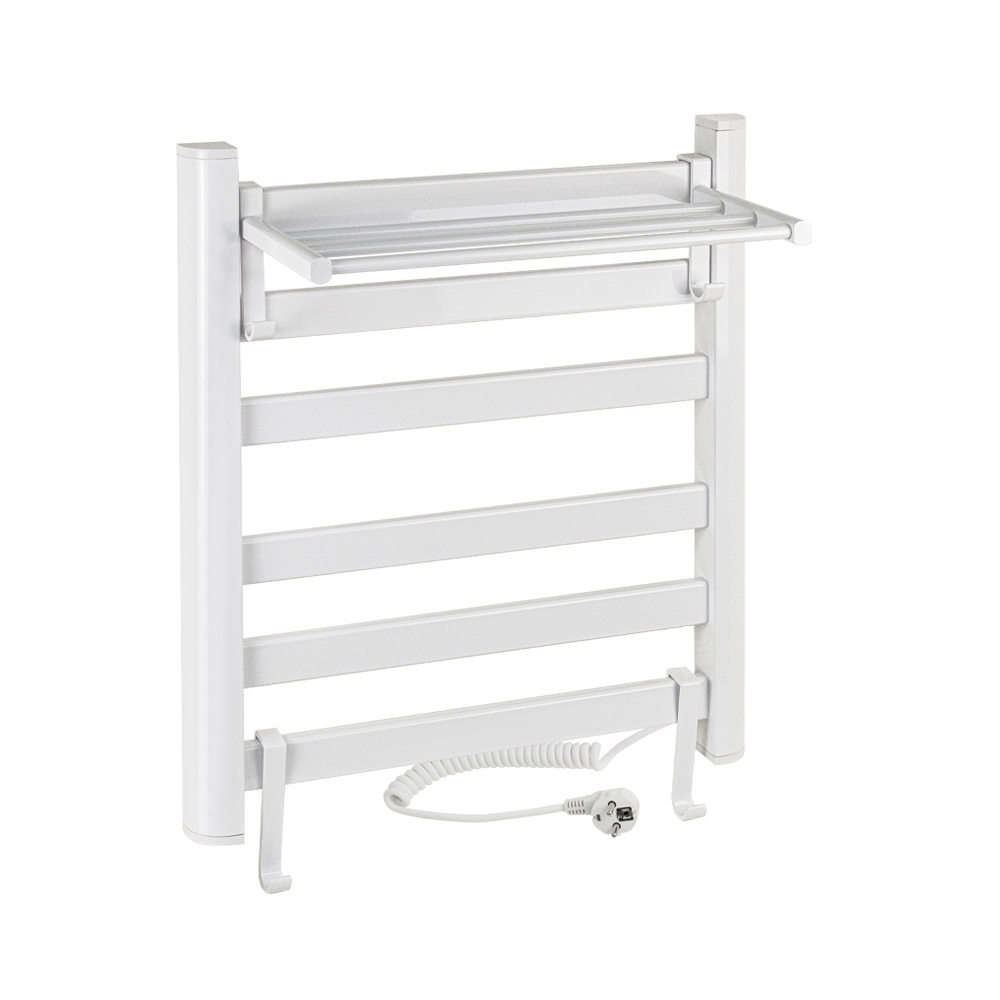 Изображение товара Электрический полотенцесушитель Brimix 08091W 500x600 мм 160 Вт с полкой белый