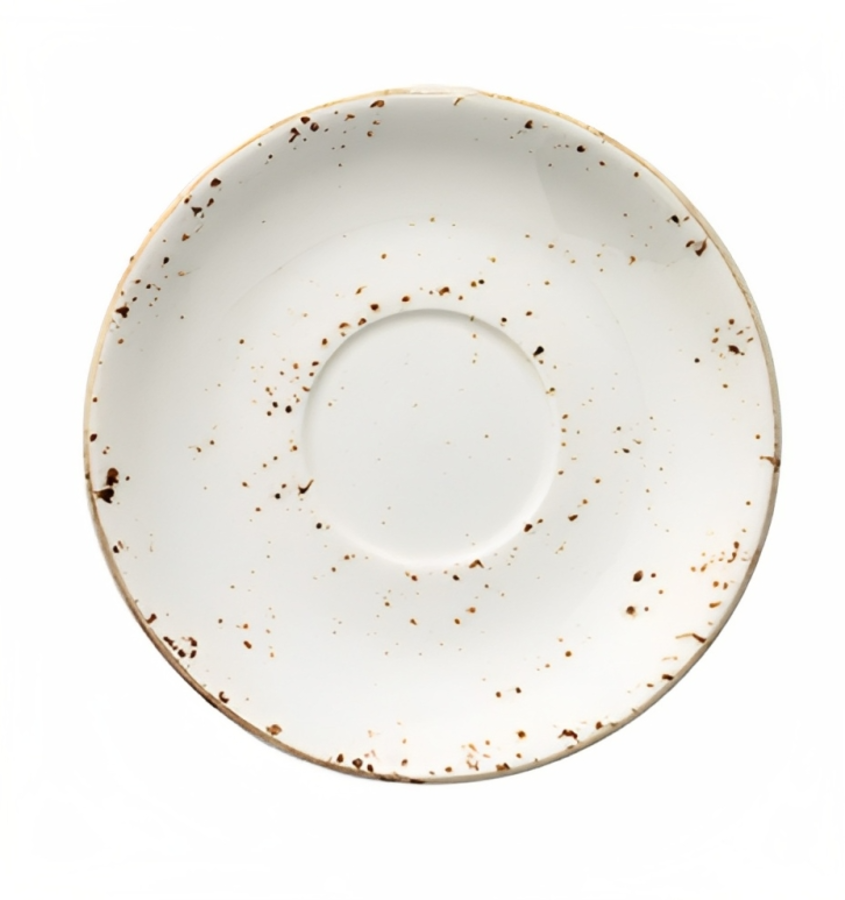 Изображение товара Блюдце 16 см Bonna Grain 6 предметов фарфор для сервировки белое Турция