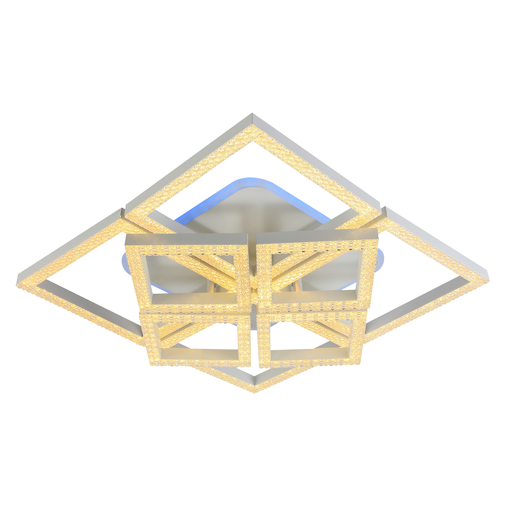 Изображение товара Люстра потолочная светодиодная Profit Light 5877/4+4A WHT с пультом управления 20 м² регулируемый белый свет цвет белый