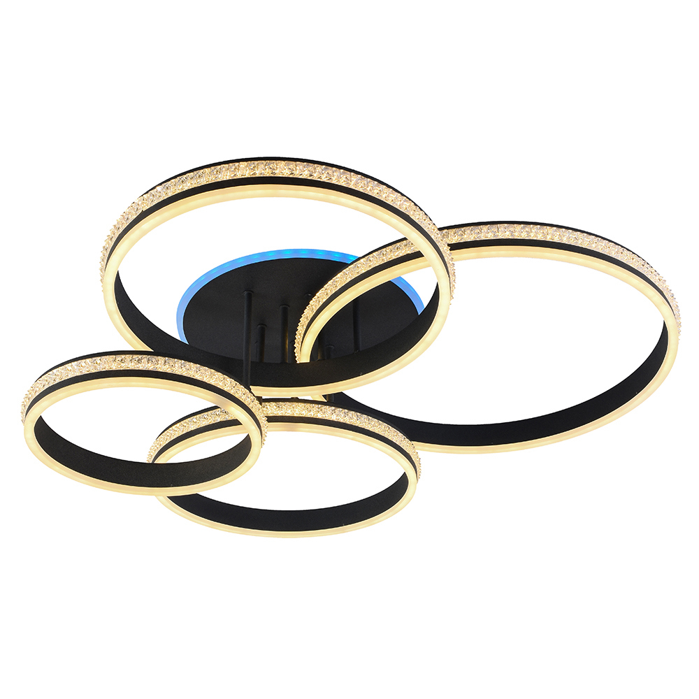 Изображение товара Люстра потолочная светодиодная Profit Light 6004/4 GRP с пультом управления 30 м² регулируемый белый свет цвет серый