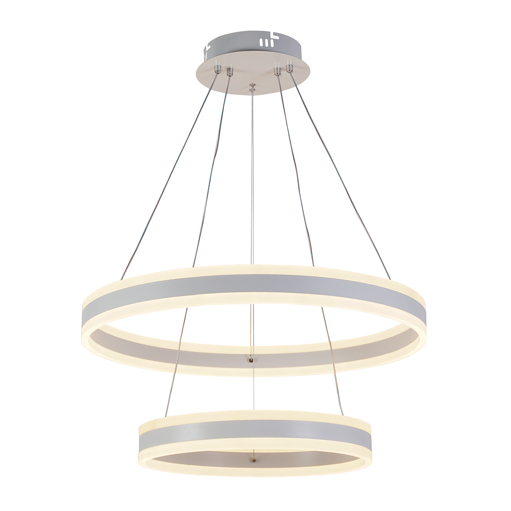 Изображение товара Люстра подвесная светодиодная Profit Light 6036/2 WHT с пультом управления 20 м² регулируемый белый свет цвет белый