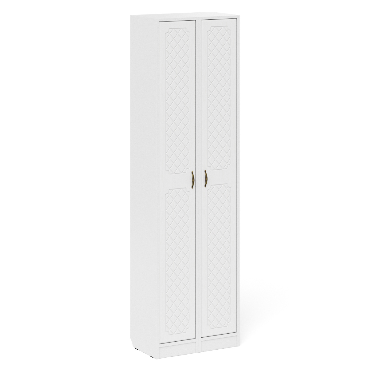 Изображение товара Шкаф распашной Мебельный двор ромб 60x210x35 см белый с шагренью
