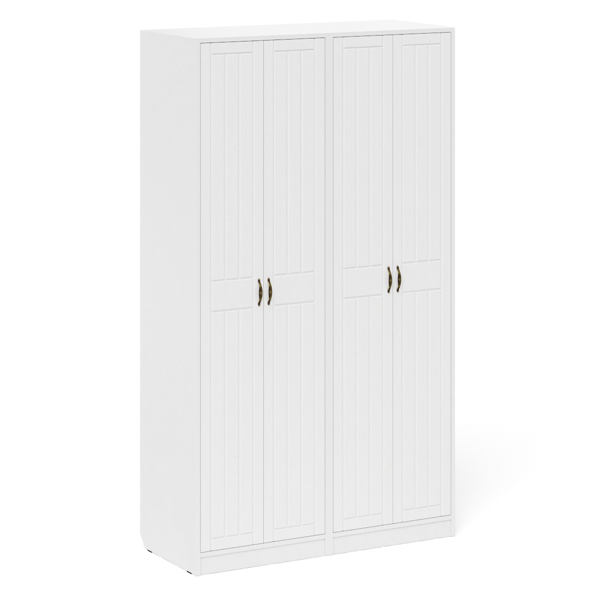 Изображение товара Шкаф распашной 2 шт Мебельный двор прованс 120x210x50 см белый с шагренью