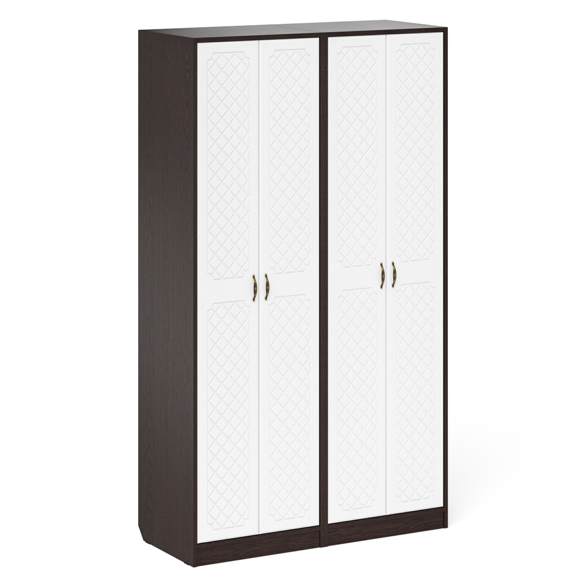 Изображение товара Шкаф распашной 2 шт Мебельный двор ромб 120x210x50 см ЛДСП цвет белый/венге