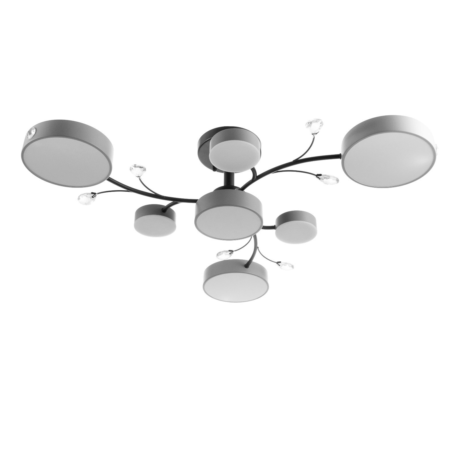 Изображение товара Люстра потолочная светодиодная Bayerlux 7хLED 132Вт регулируемый белый серый