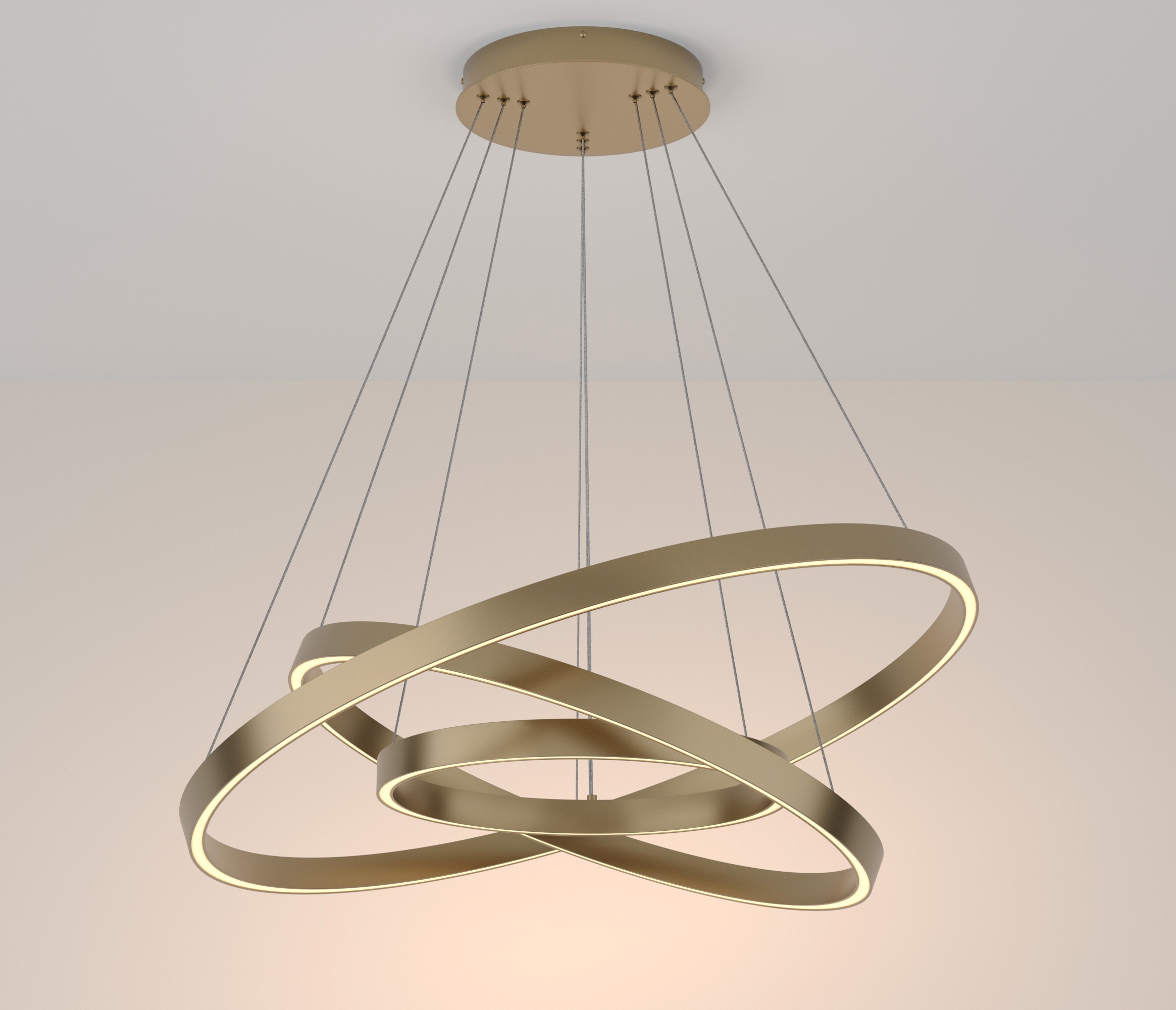 Изображение товара Люстра подвесная светодиодная Maytoni MOD058PL-L100BS3K 35 м² теплый белый свет латунь