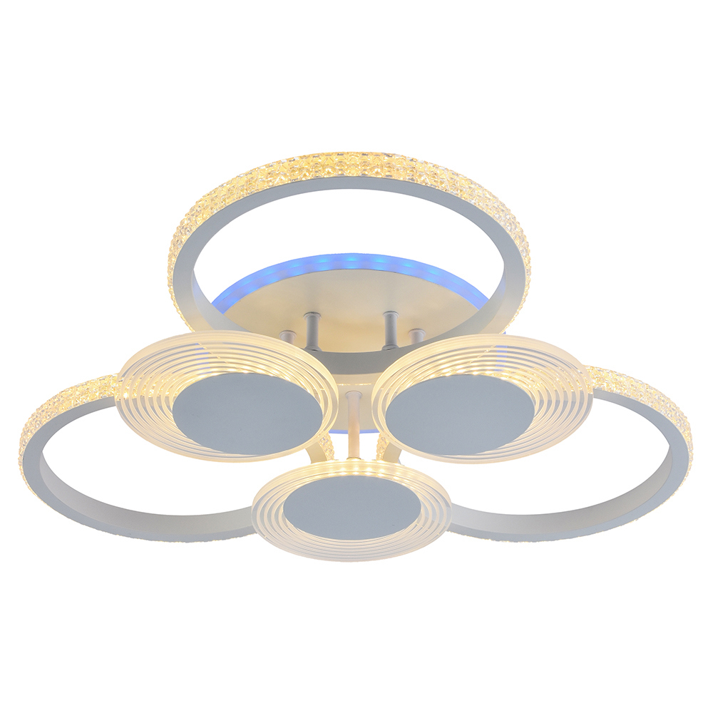 Изображение товара Потолочная светодиодная люстра Profit Light 5883/3+3A WHT с пультом и разноцветной подсветкой