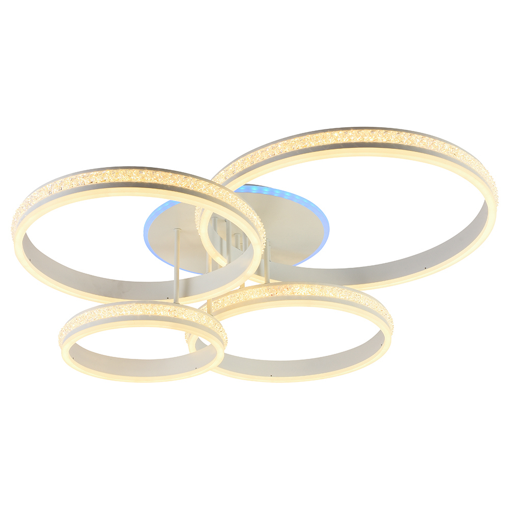 Изображение товара Люстра потолочная светодиодная Profit Light 6004/4 WHT с пультом управления 30 м² белый