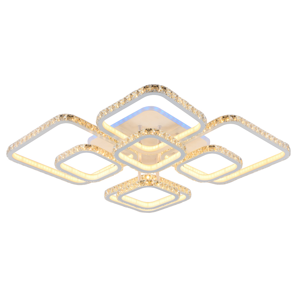 Изображение товара Люстра потолочная светодиодная Profit Light 8010/8 WHT с пультом, 35 м², регулируемый цвет и яркост