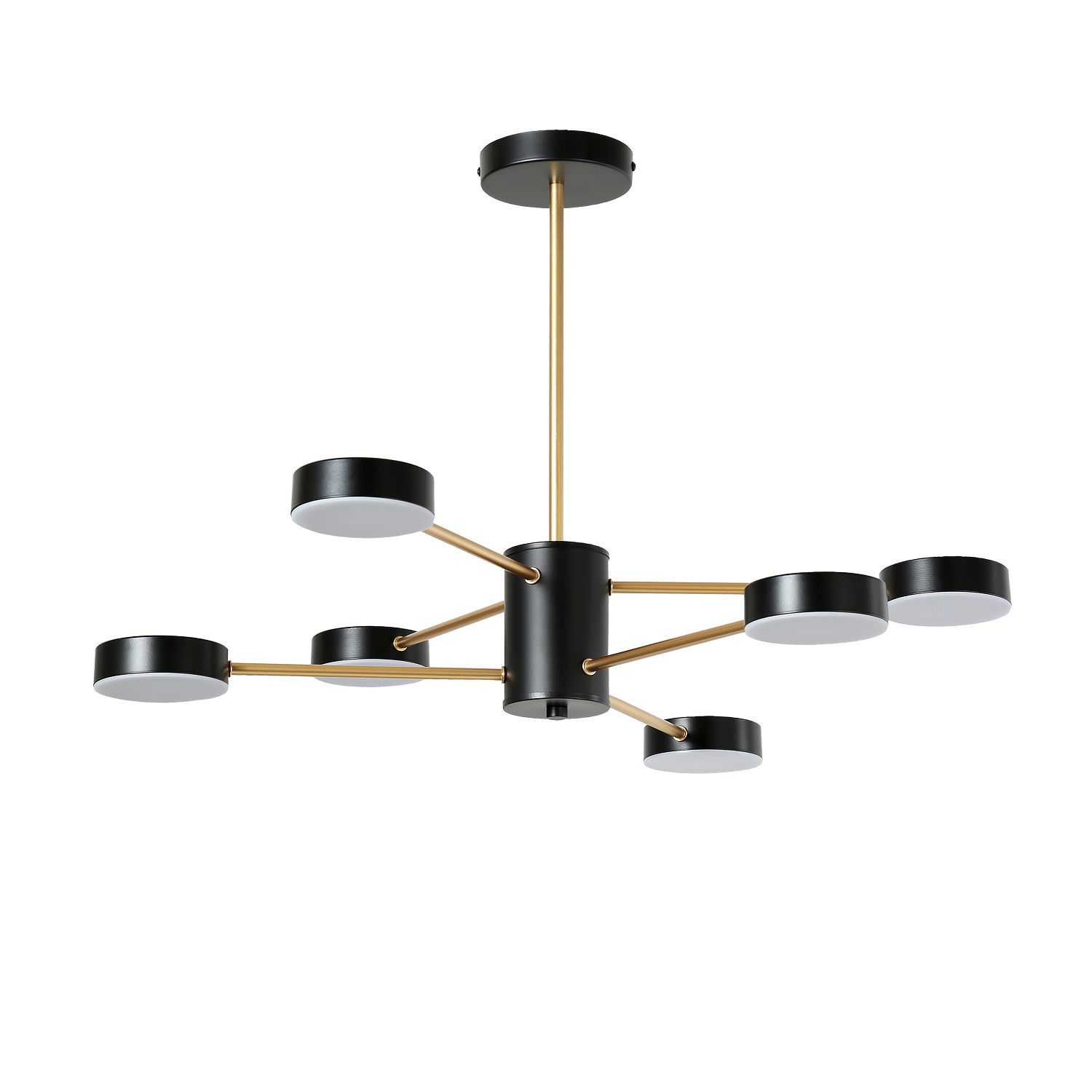 Изображение товара Люстра потолочная светодиодная Favourite 3058-6P 11.10 м² теплый белый свет цвет черный