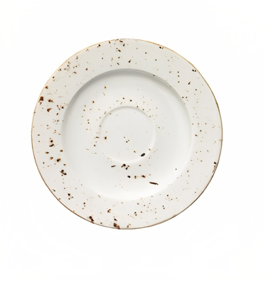 Изображение товара Блюдце 16 см Bonna Grain набор 6 штук фарфор белое турция