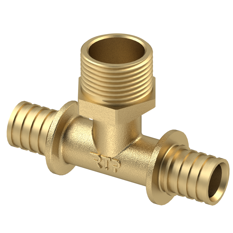 Изображение товара Тройник комбинированный РТП 16x1/2"x16 мм НР латунь