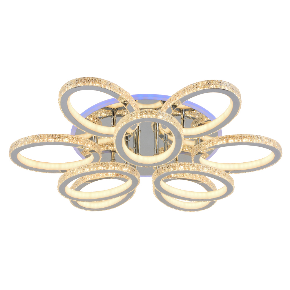 Изображение товара Люстра потолочная светодиодная Profit Light 8033/6+3 CHR с пультом управление 25 м²