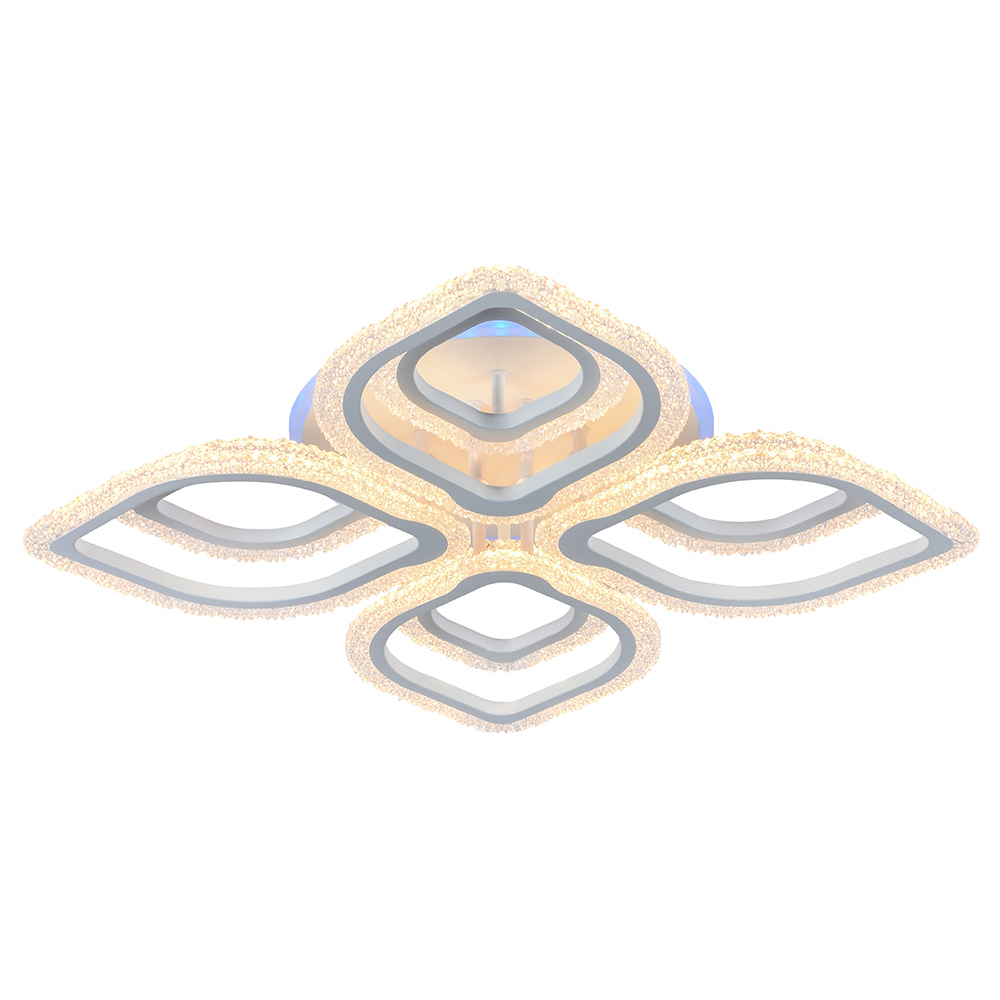 Изображение товара Светодиодная люстра 8018/4+4 WHT Profit Light с RGB подсветкой управляемая пультом