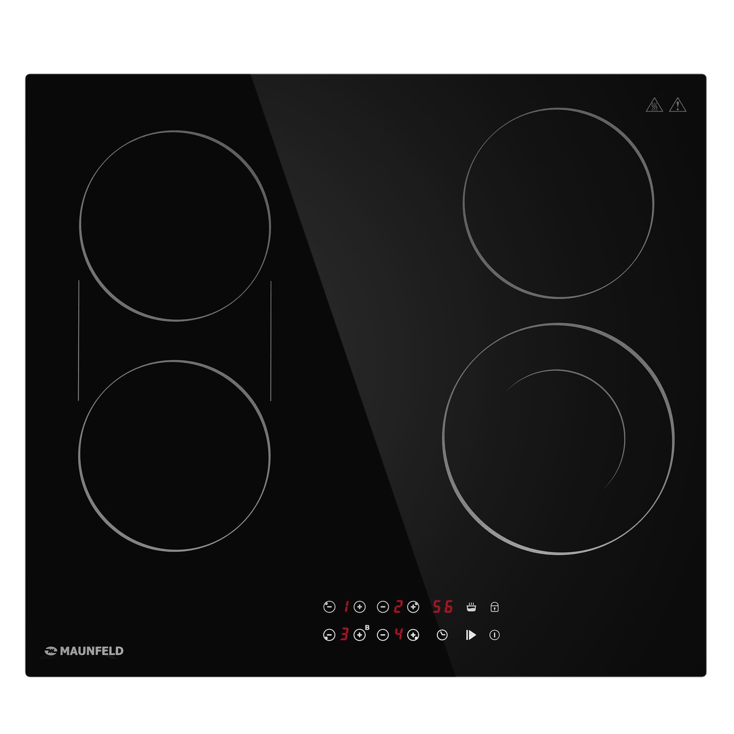 Изображение товара Электрическая варочная панель MAUNFELD CVCE594BDBK 59 см 4 конфорки черный