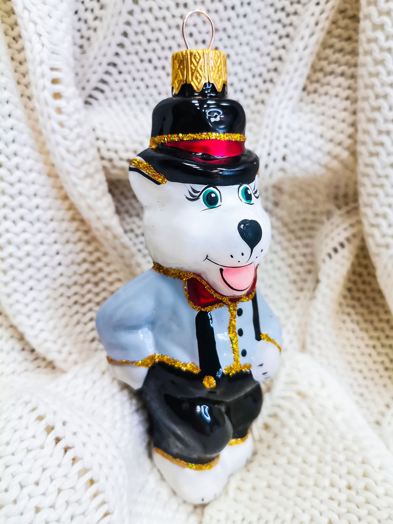 Изображение товара Елочная игрушка Волк Коломеев ФУ-606 11 см х 4 см разноцветный