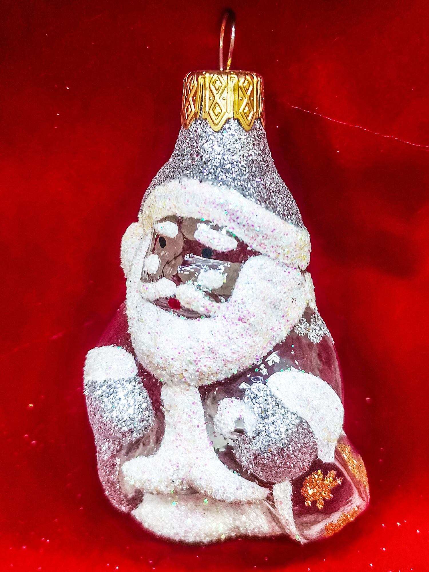 Изображение товара Елочная игрушка Дед Мороз сказочный КОЛОМЕЕВ 9 см стекло разноцветный