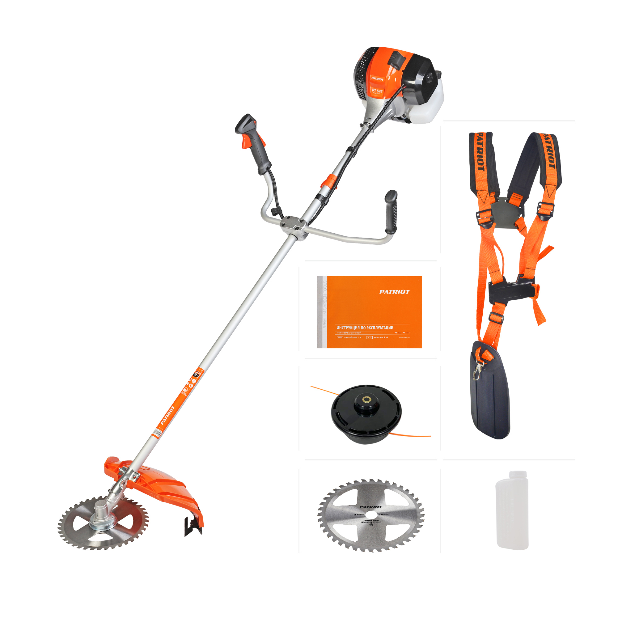 Изображение товара Бензиновый триммер Patriot PT 547 2.5 л.с. для густых трав и кустарников
