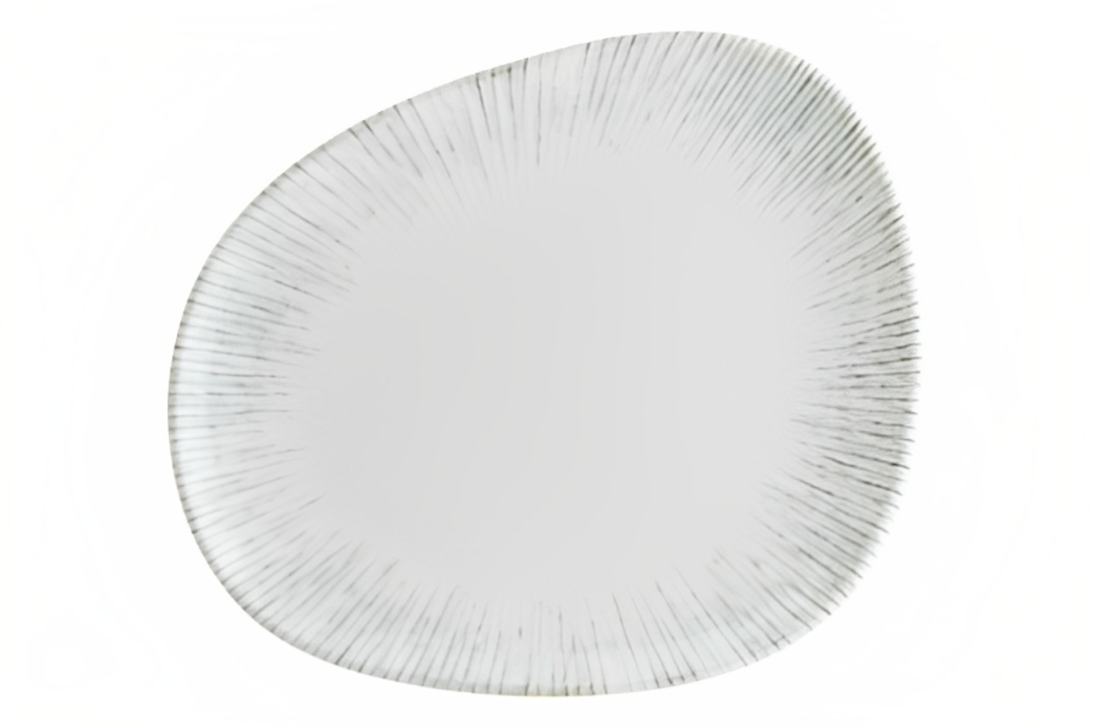 Изображение товара Тарелка 24 см Bonna Iris Grey 4 предмета 4 персоны фарфор цвет серый