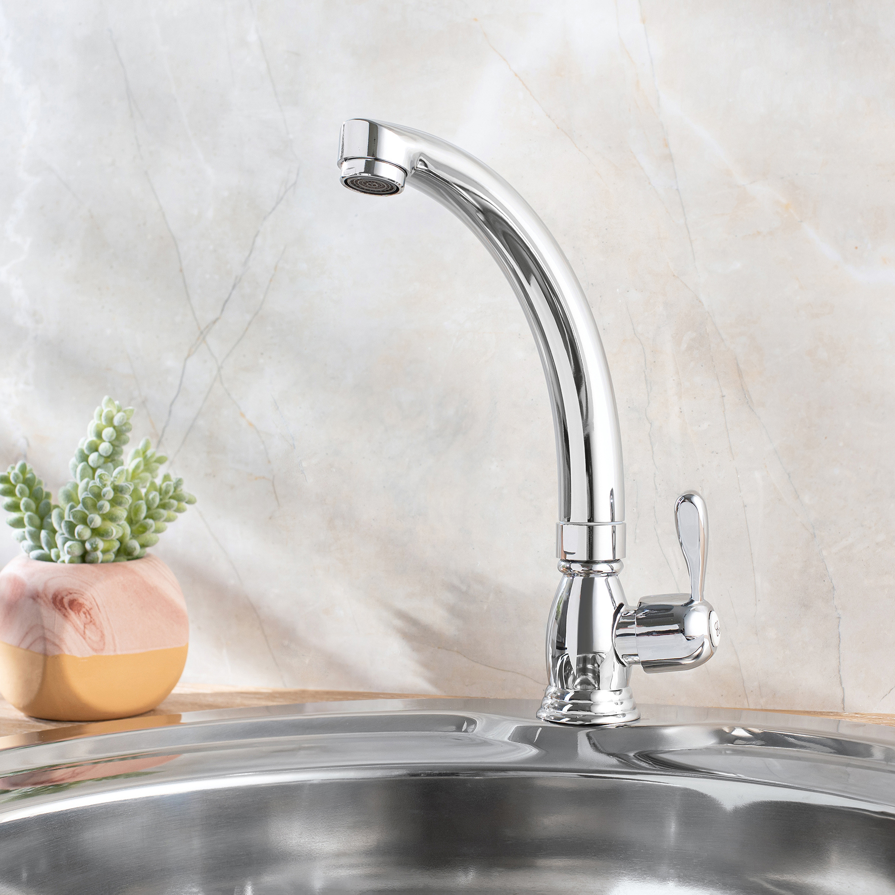 Изображение товара Смеситель для кухни однорычажный РМС Sl79-269f-2 излив 24.5 см цвет хром