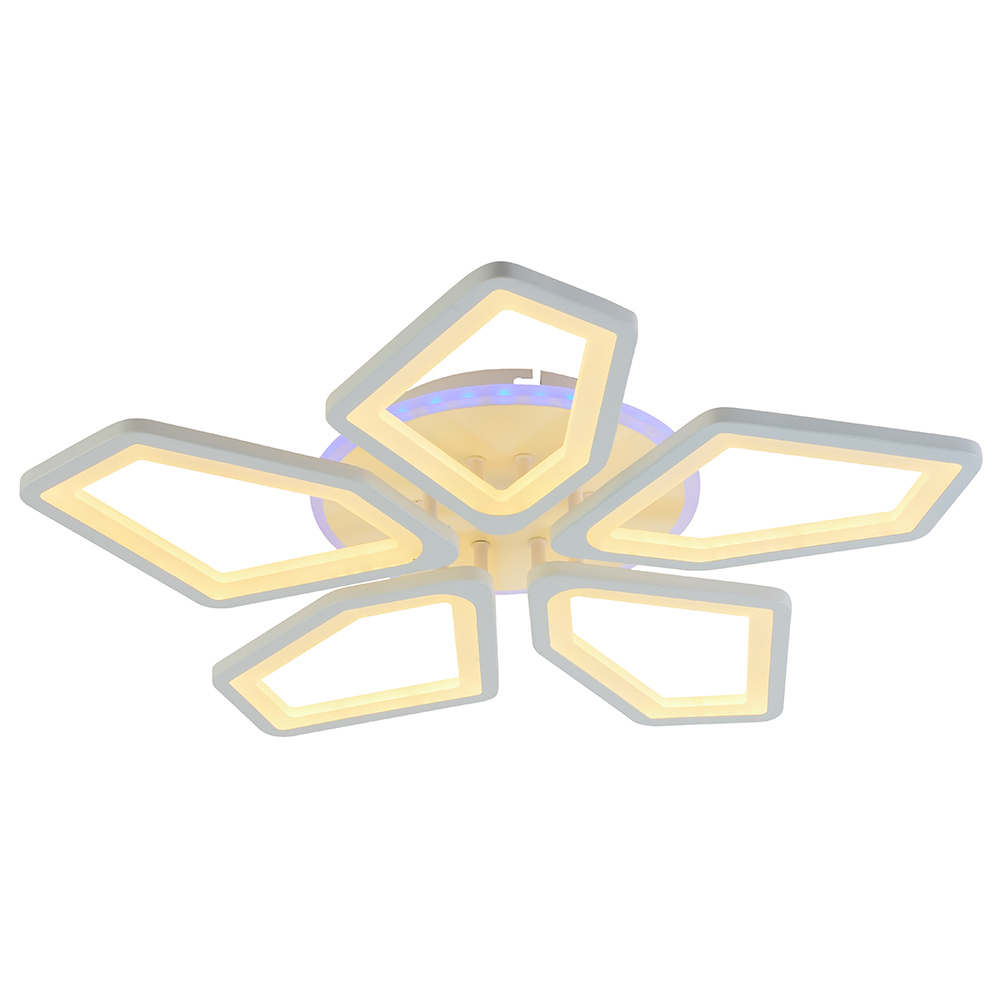 Изображение товара Люстра потолочная светодиодная Profit Light 8463/5 WHT с пультом управления 10 м² регулируемый белый свет цвет белый