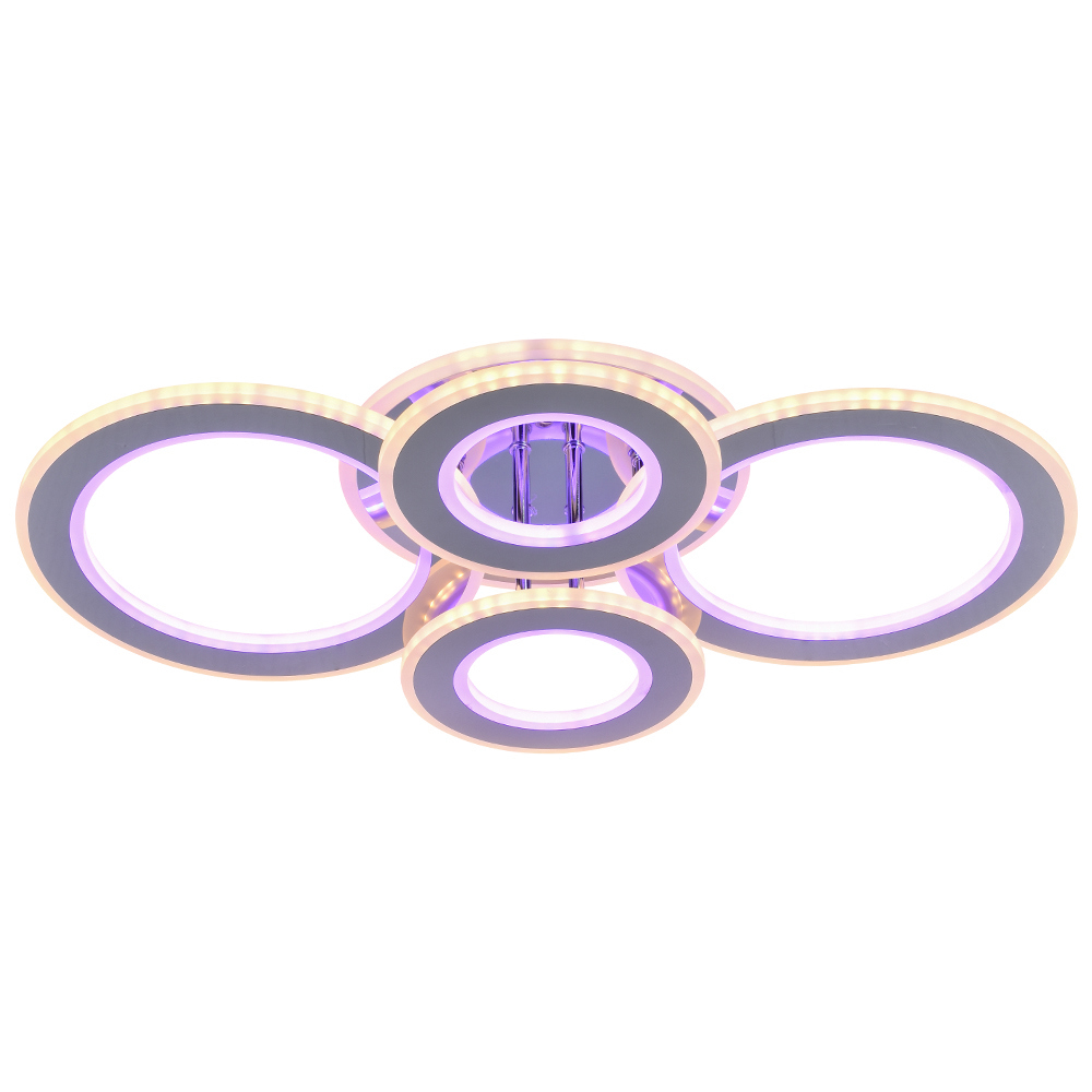 Изображение товара Потолочная светодиодная люстра Profit Light 8881/4 CHR с пультом RGB хром