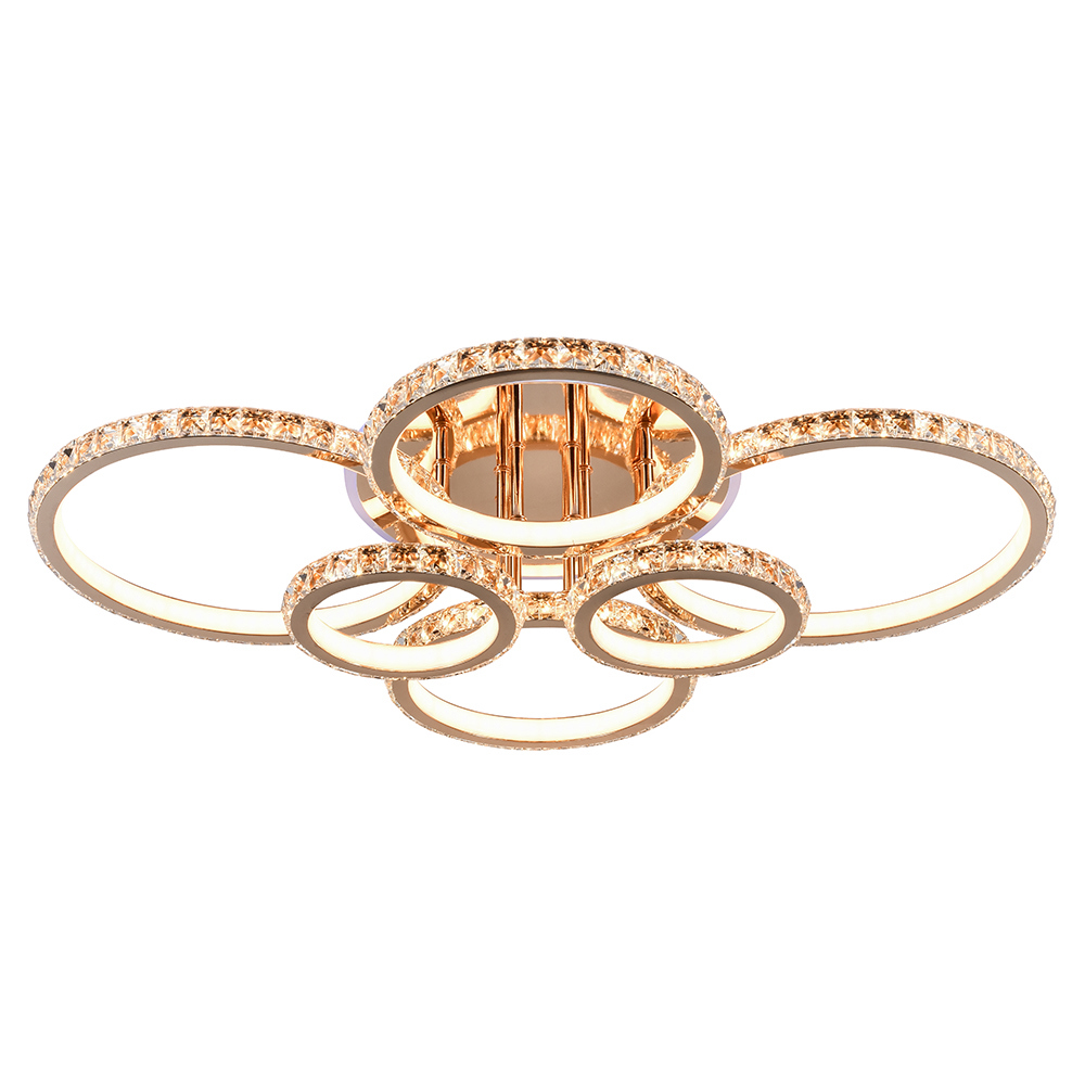 Изображение товара Люстра потолочная светодиодная Profit Light 8052/6 FGD с пультом управления регулируемый белый свет цвет золото