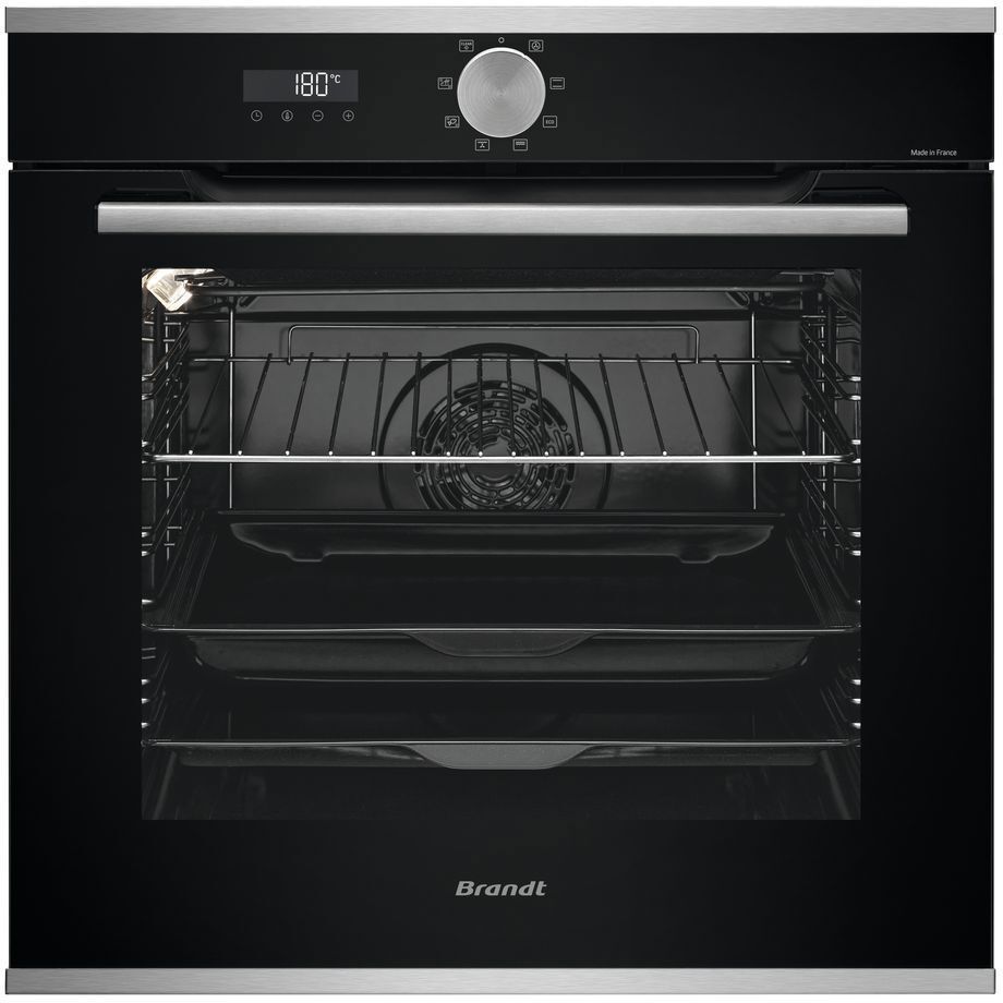Изображение товара Электрический встраиваемый духовой шкаф Brandt BOH7532LX черный металлик с паром и грилем