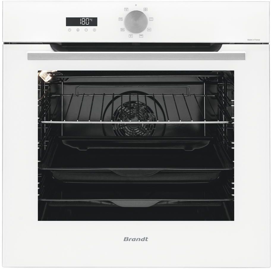 Изображение товара Электрический встраиваемый духовой шкаф Brandt BOH7532W 59.2x59.6x54.4 см цвет белый глянец