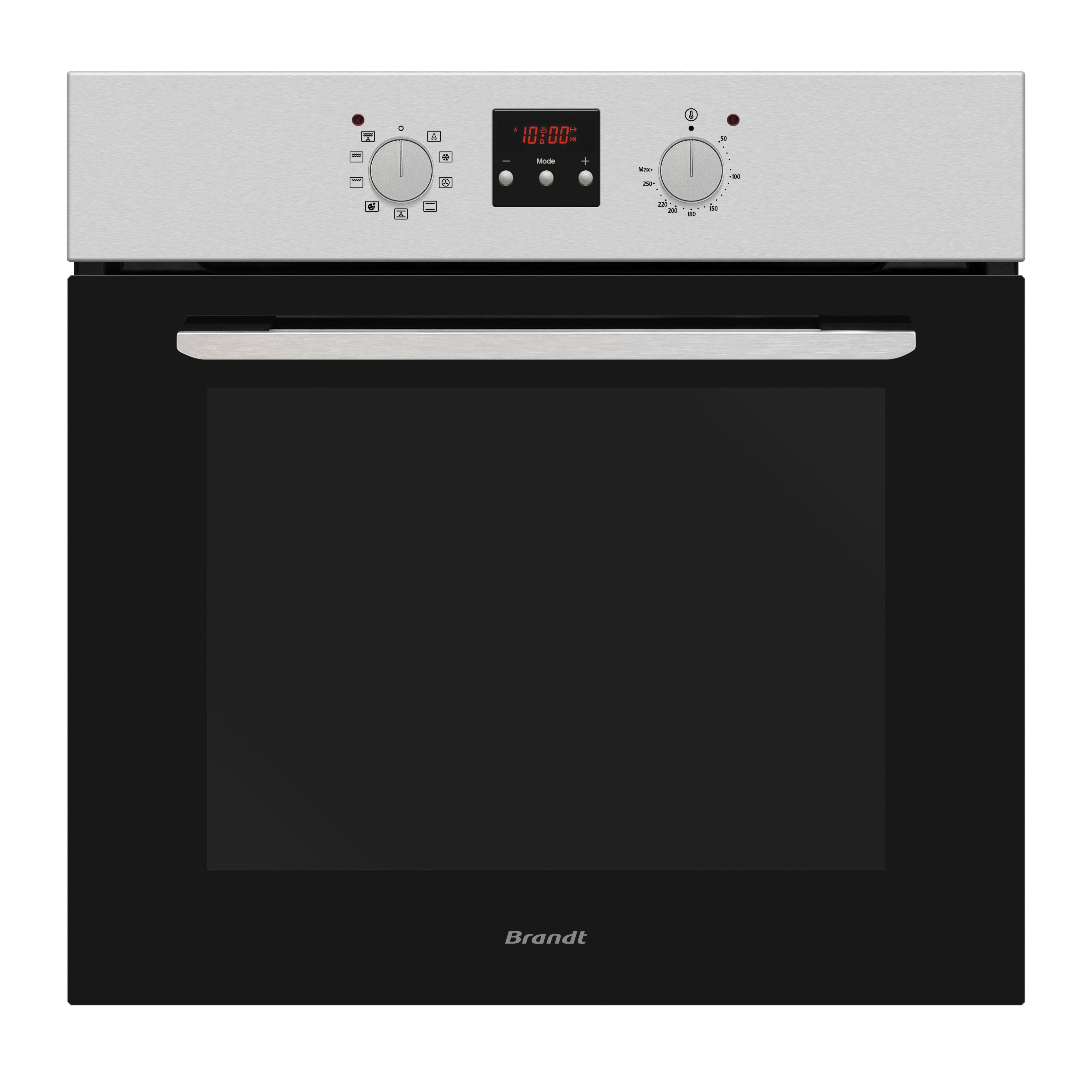 Изображение товара Электрический встраиваемый духовой шкаф Brandt BOE1120X 65 л черный со стеклянной дверцей