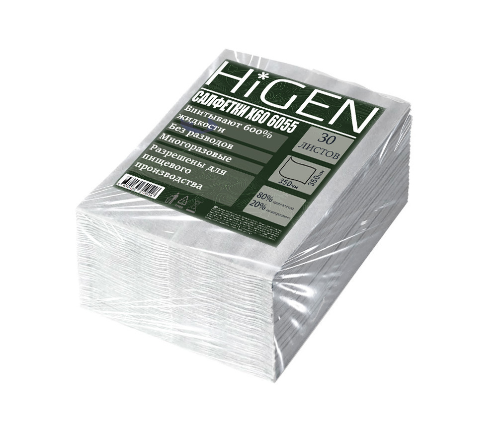 Изображение товара Салфетки Higen 6055 35x35 см целлюлоза