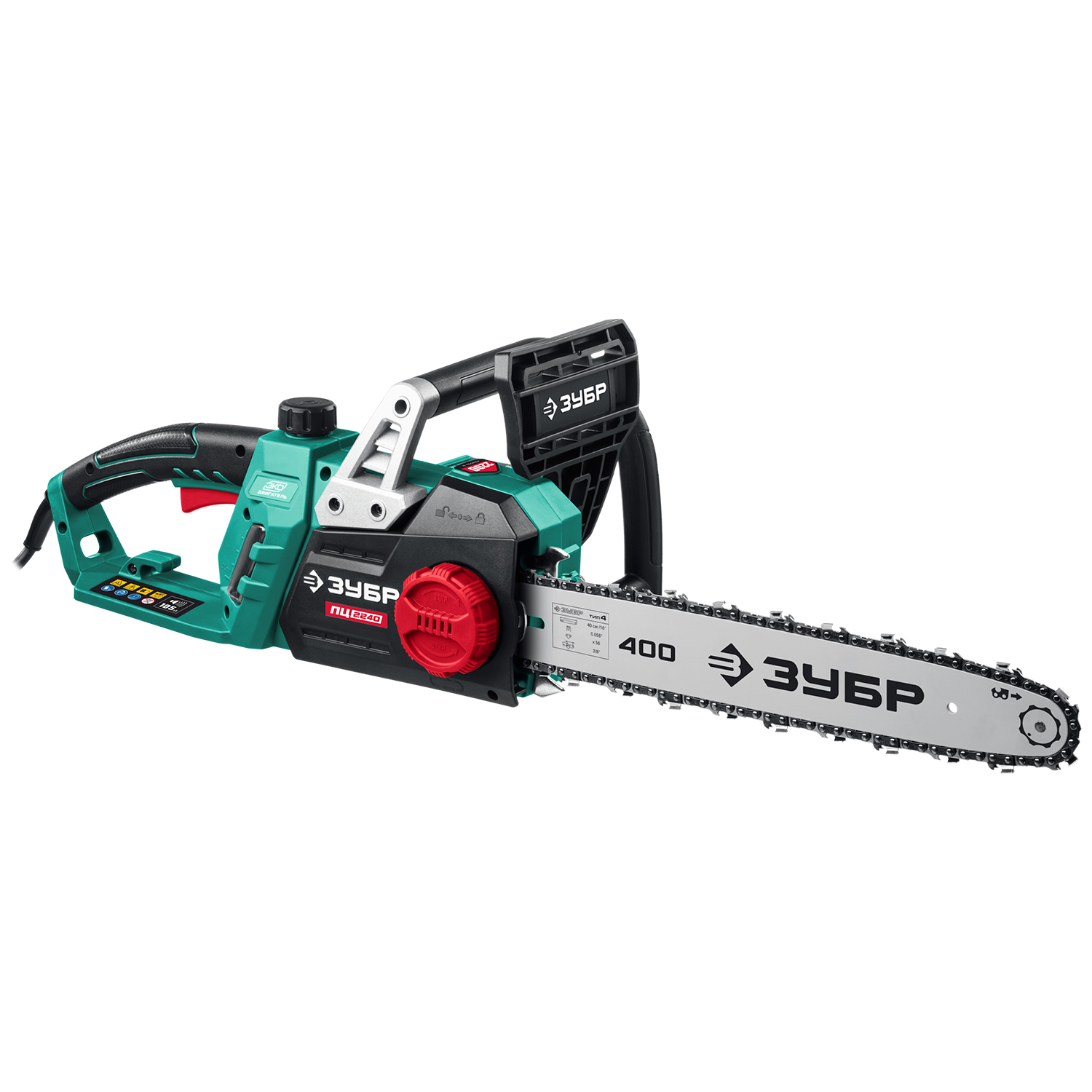 Изображение товара Электропила Зубр ПЦ-2240 2200 Вт шина 40 см - цепная электрическая пила для работы с деревом