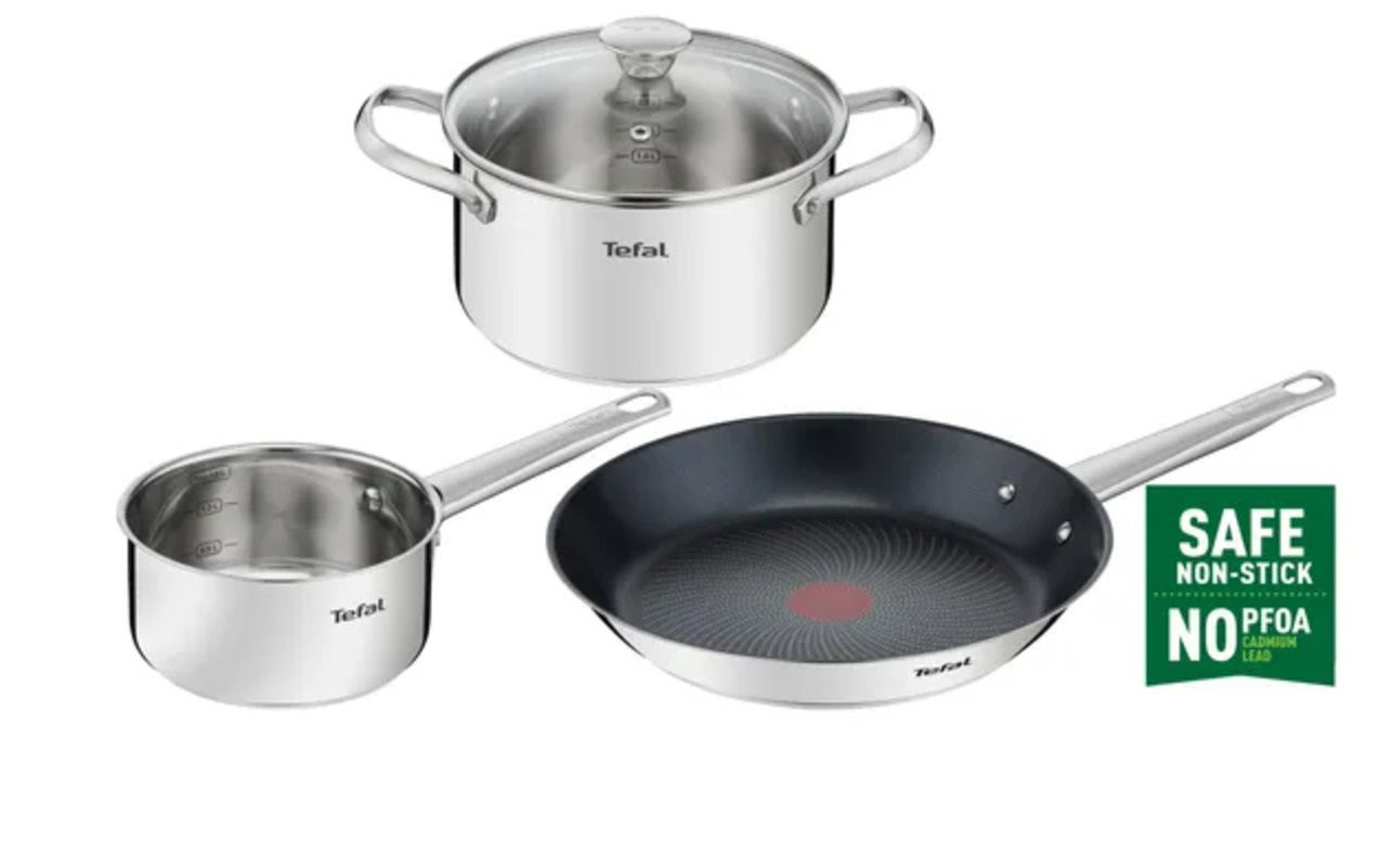 Изображение товара Набор посуды 4 предмета Tefal B922S434 нержавеющая сталь цвет нержавеющая сталь