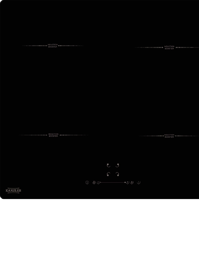 Изображение товара Индукционная варочная панель Kanzler KI 016 S 60 см 4 конфорки цвет черный