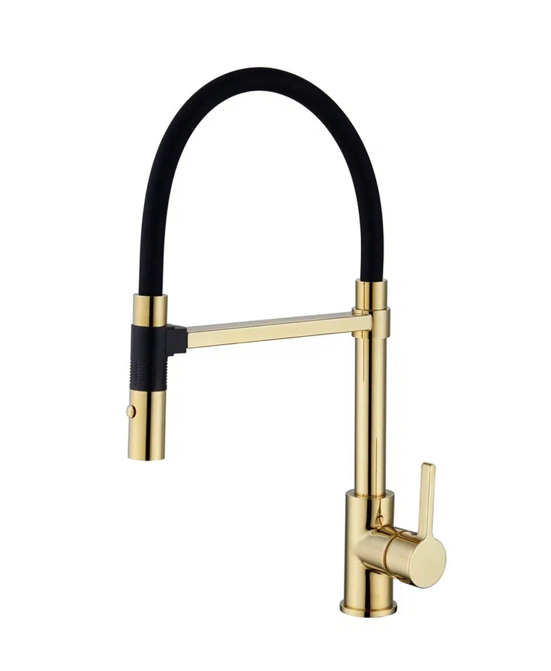 Изображение товара Смеситель для кухни Rose R133E однорычажный золотой излив 17.3 см