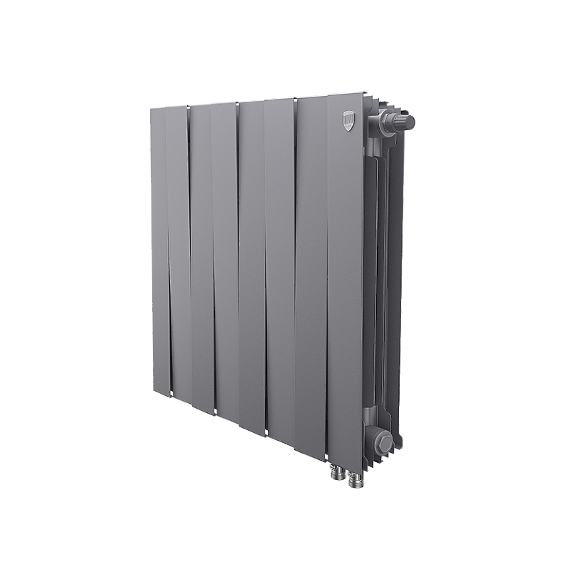 Изображение товара Радиатор Royal thermo PianoForte 500 8 секций нижнее подключение биметалл серый
