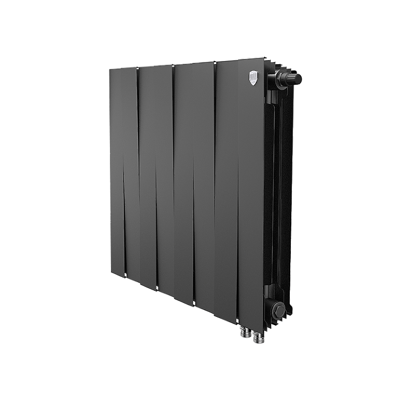 Изображение товара Радиатор Royal thermo PianoForte 500 8 секций биметалл нижнее подключение черный