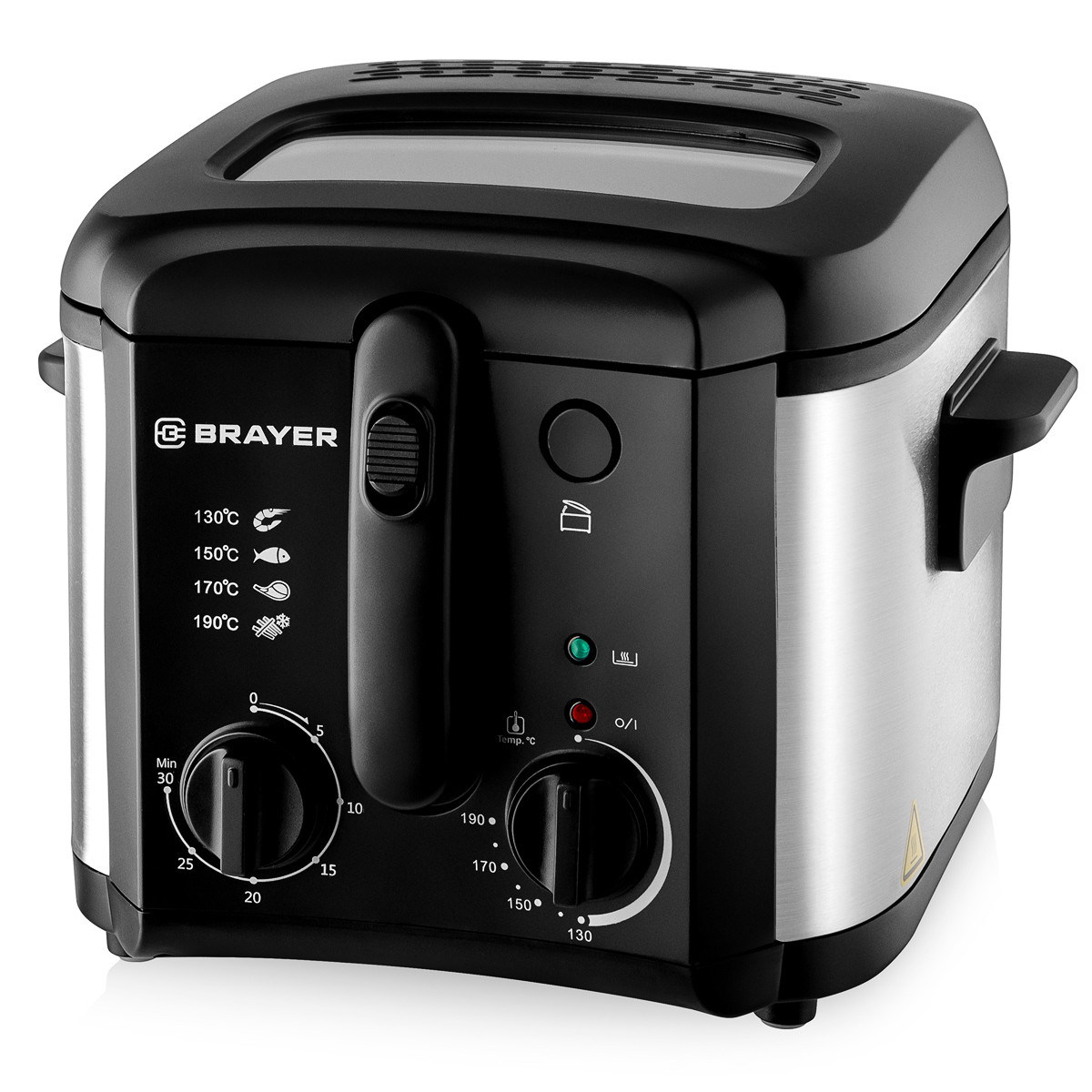 Изображение товара Электрическая фритюрница Brayer BR2833 2 л мощность 1600 Вт черный металлик