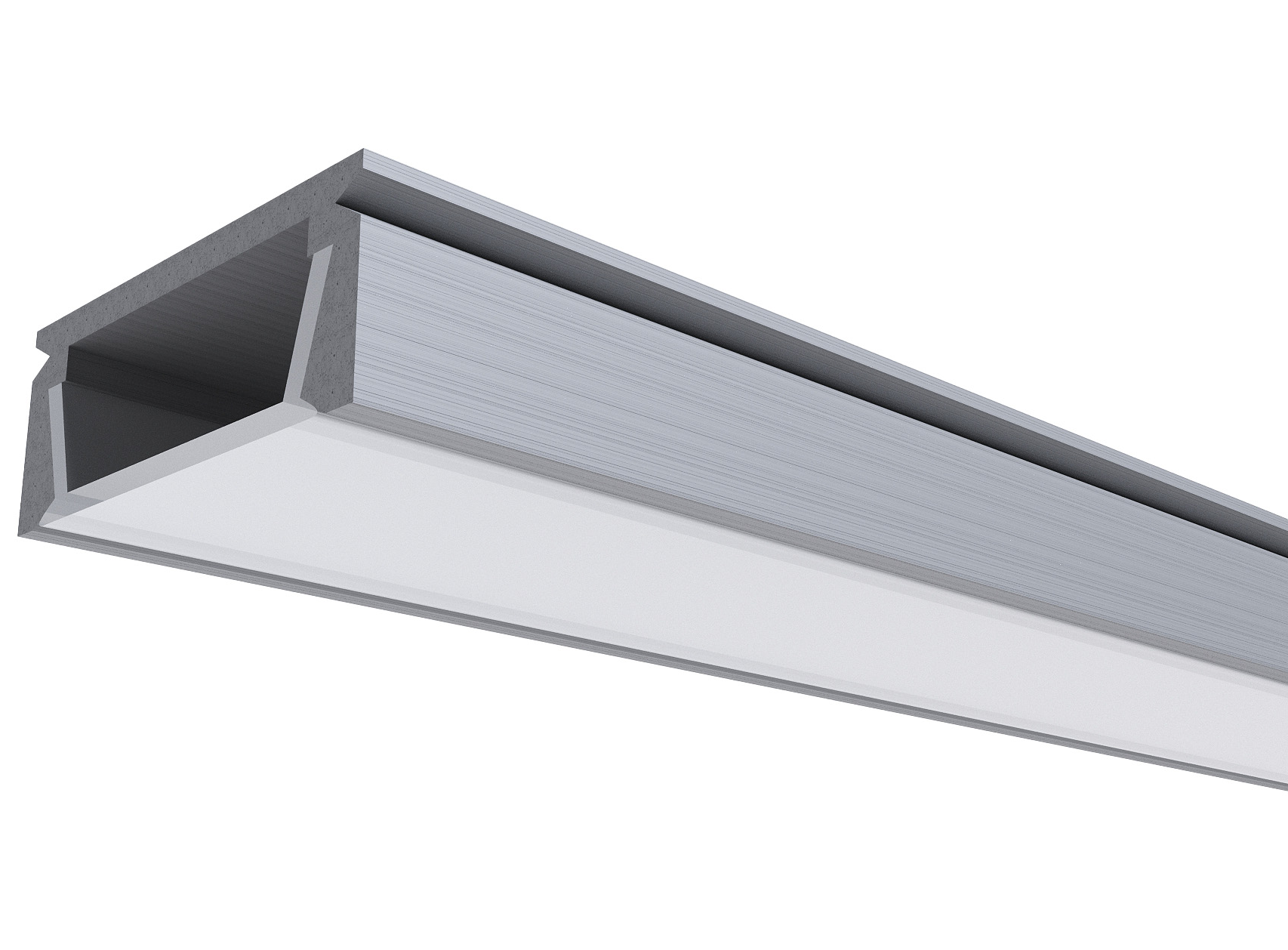 Изображение товара Профиль Inspire для светодиодной ленты 1 м алюминиевый прямой серый