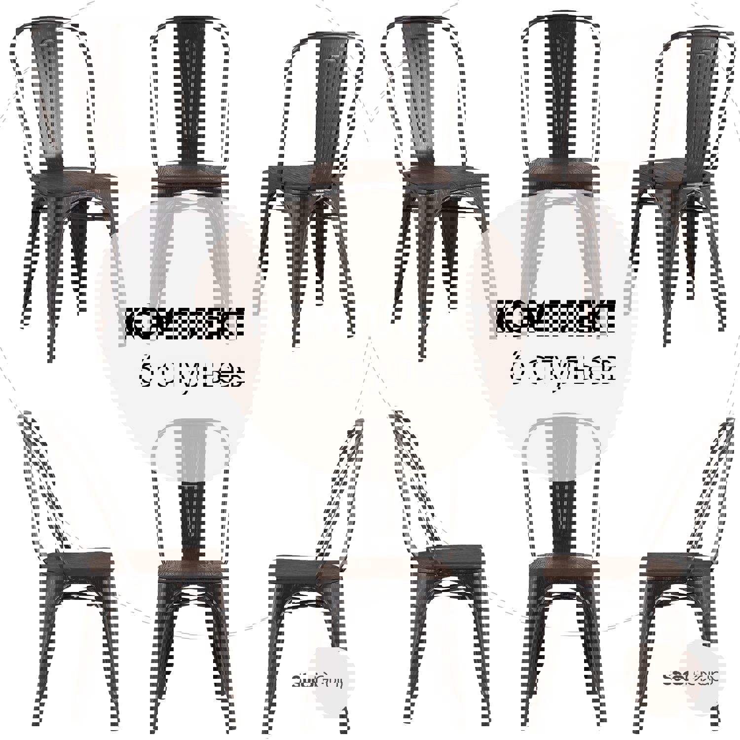 Изображение товара Металлический кухонный стул Tolix из дерева и металла Anji Bohao Furniture