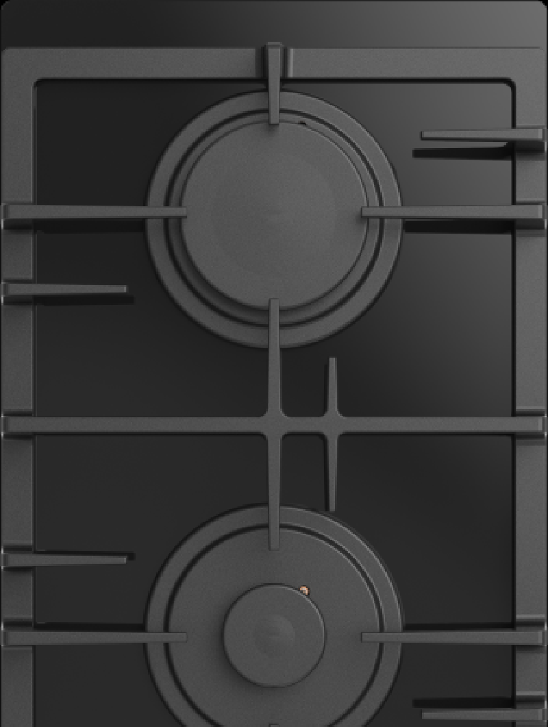 Изображение товара Газовая варочная панель Kanzler KG 513 S 29 см 2 конфорки черный цвет