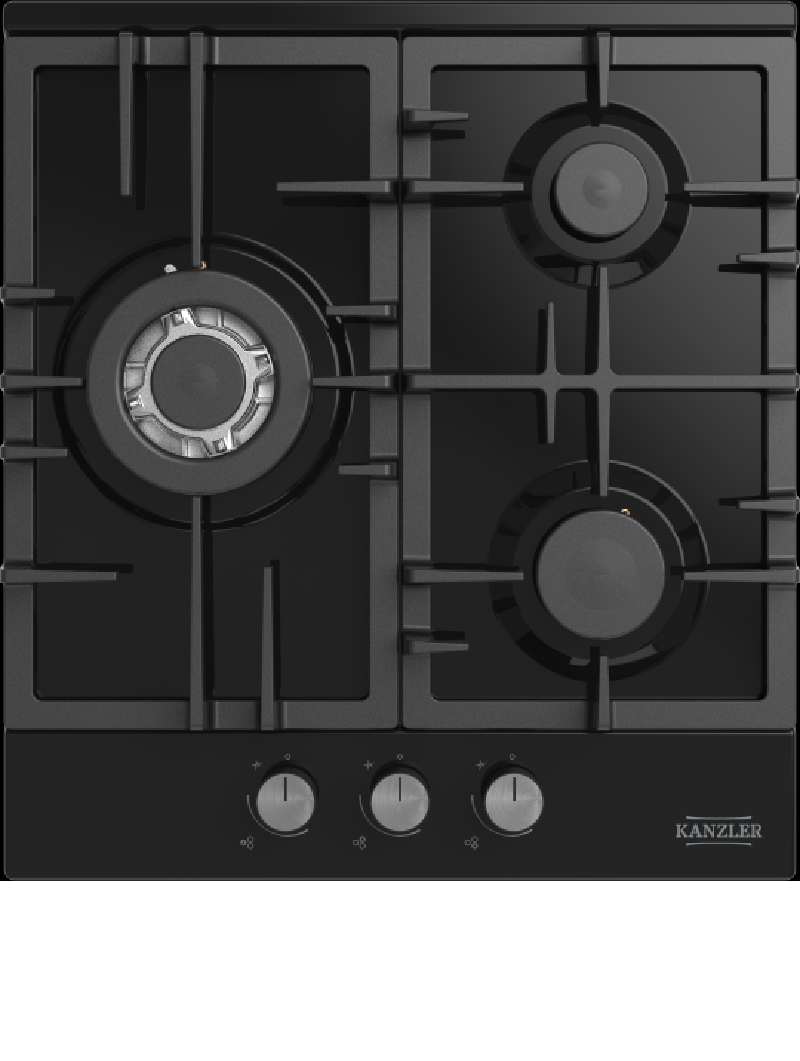 Изображение товара Газовая варочная панель Kanzler KM 514 S 3 конфорки черный 45 см