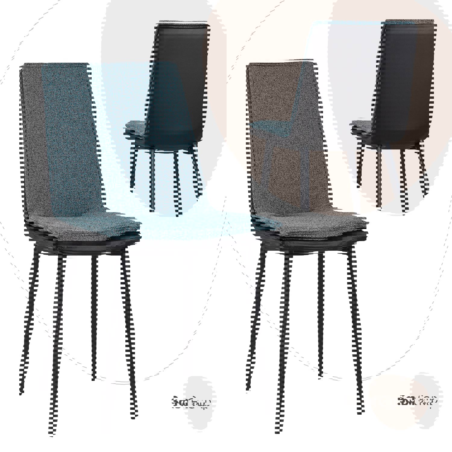 Изображение товара Кухонный стул Юта из ткани с черными ножками, современный дизайн