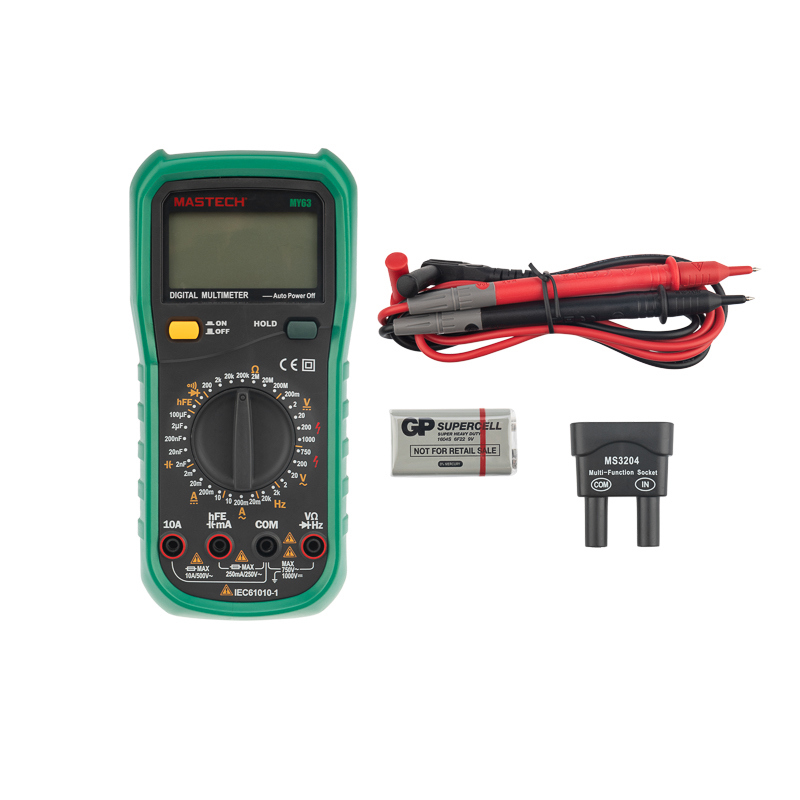 Изображение товара Mastech MY63N мультиметр универсальный 2000 отсчетов 1000 В 10 А