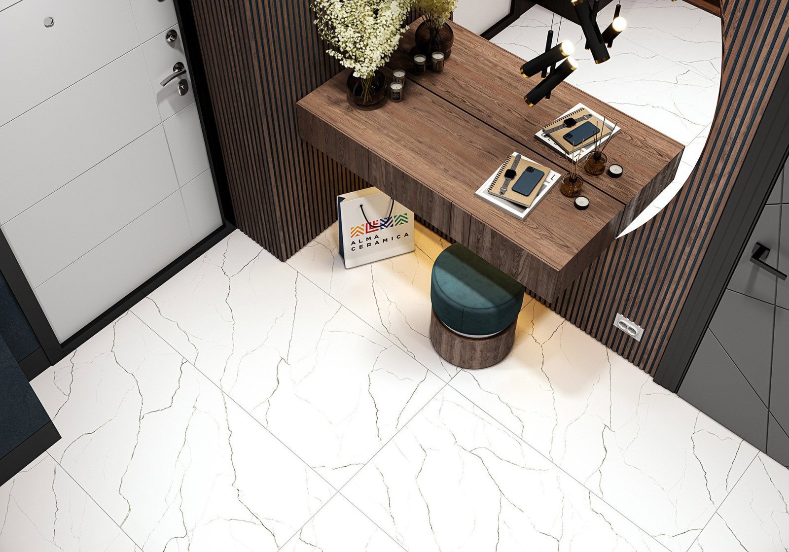 Изображение товара Керамогранит Alma ceramica GFA57EMT00L 57x57см 1.62 м² цвет белый, цена за упаковку