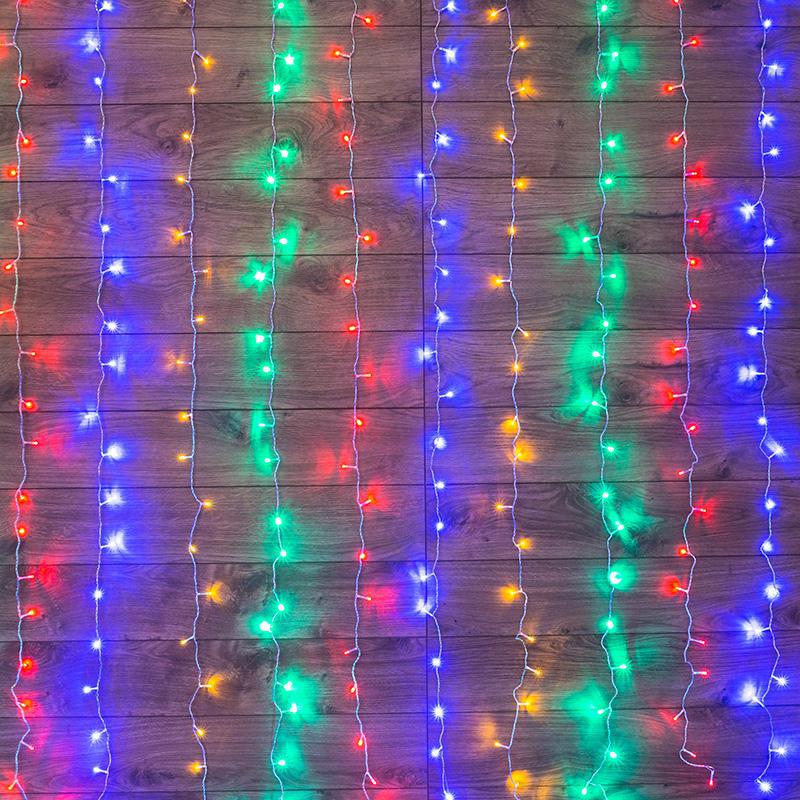 Изображение товара Электрогирлянда внутренняя NEON-NIGHT Занавес 96LED разноцветная 8 режимов