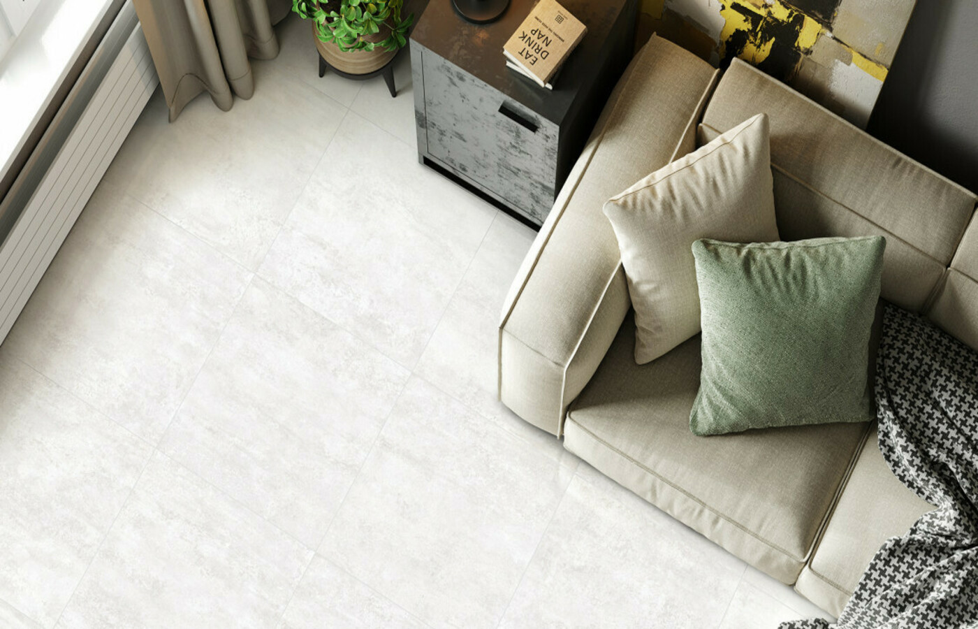 Изображение товара Плитка Alma ceramica 42 GFU04OXD07R 60х60см 1.8 м² цвет белый, цена за упаковку